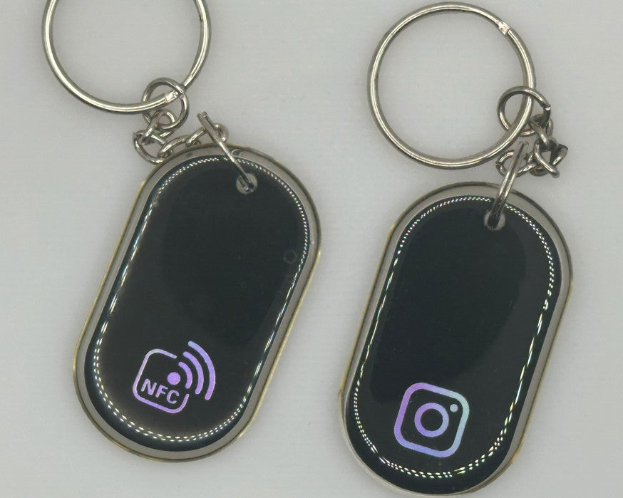 NFC Mirror-Foil Tap Keychain